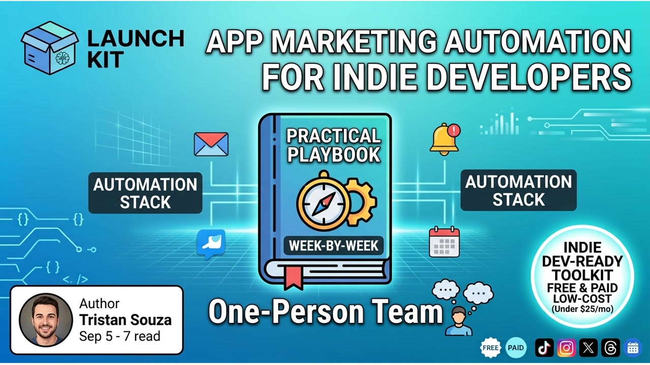 App Marketing Automation for Indie Developers: A Practical Playbook — Appsurge guide cover