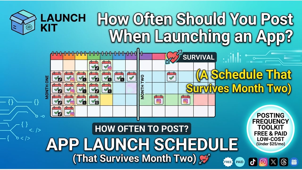 How Often Should You Post When Launching an App? (A Schedule That Survives Month Two) — Appsurge guide cover
