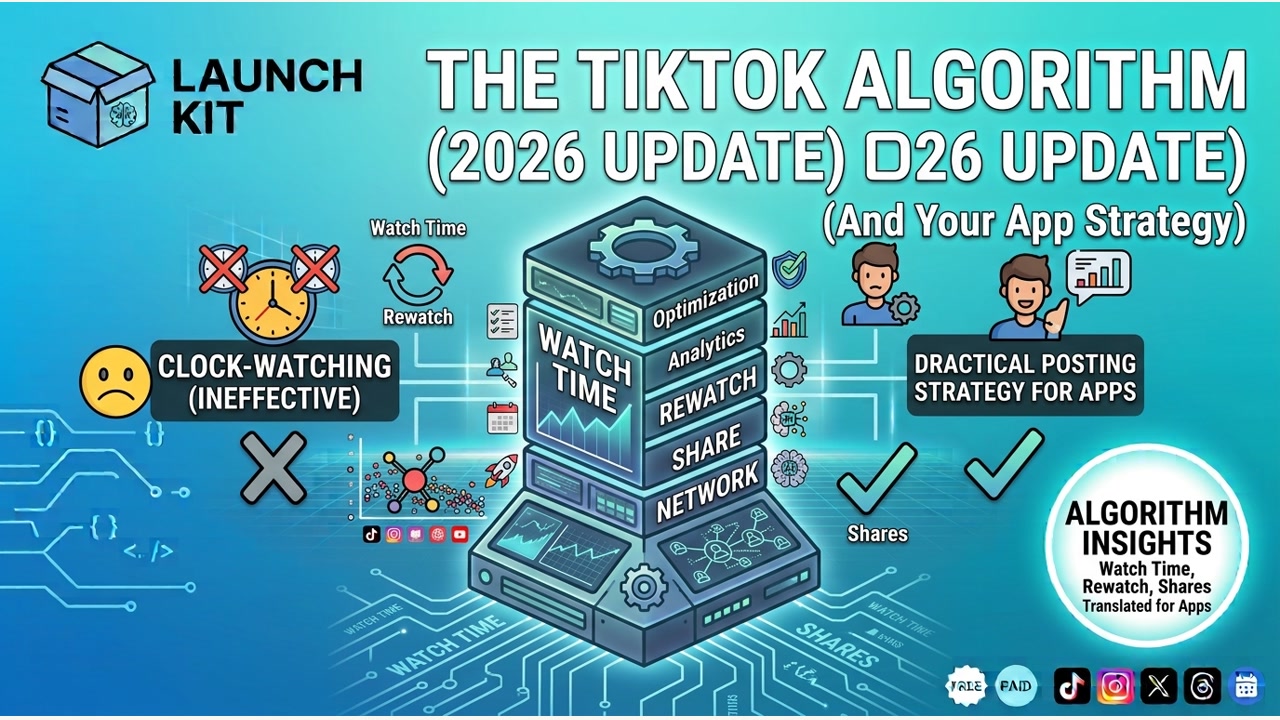 How the TikTok Algorithm Actually Ranks Content in 2026 (and What It Means for Your App) — Appsurge guide cover